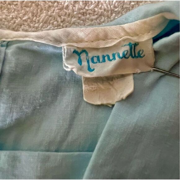 Vintage Nannette Baby Toddler Doll Blue W Sailboat, Fish  & Sea Sun Dress - Picture 3 of 7